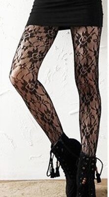 Floral Lace Patterned Tights