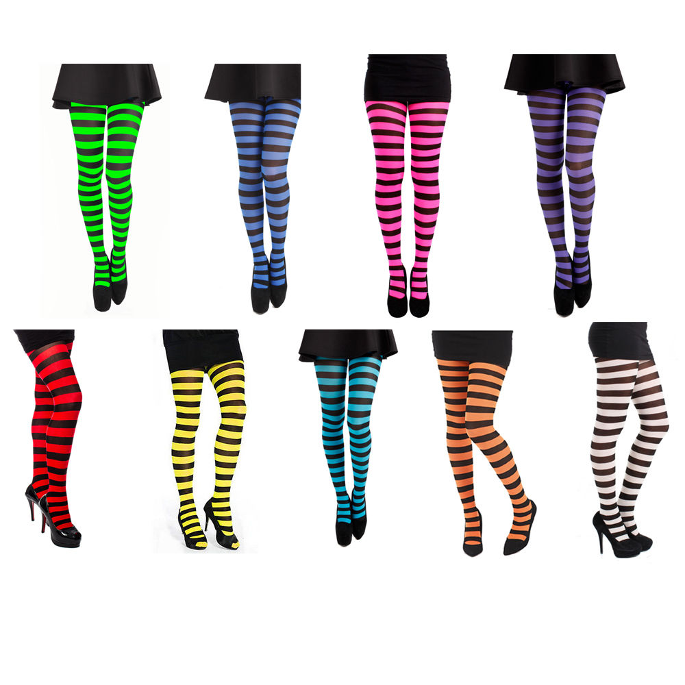 Striped Tights Opaque - Prints Hosiery
